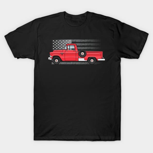 red usa truck T-Shirt by JRCustoms44